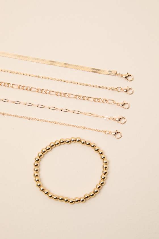 Leland Gold Six-Piece Bracelet Set - thumbnail 4