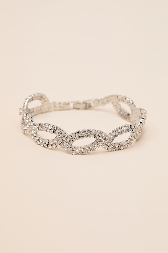 Mililani Silver Rhinestone Bracelet 2