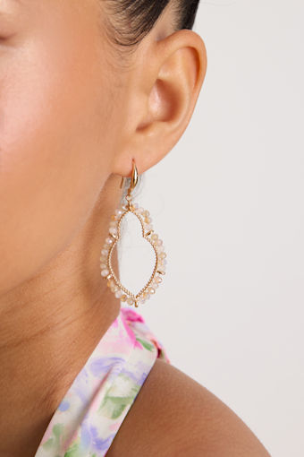Nevett Gold Beaded Statement Earrings 3