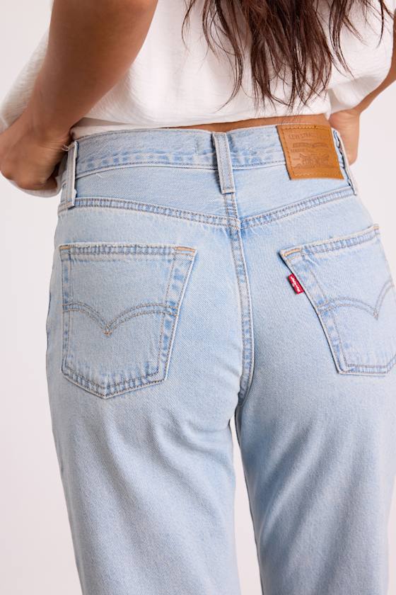 Easy Dad Light Wash High-Rise Jeans - thumbnail 2