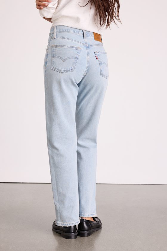 Easy Dad Light Wash High-Rise Jeans - thumbnail 4