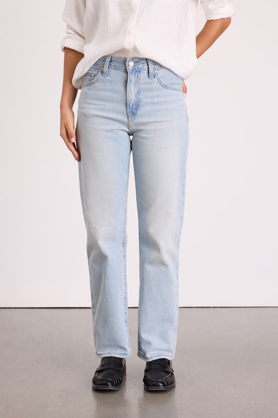 Easy Dad Light Wash High-Rise Jeans - thumbnail 5