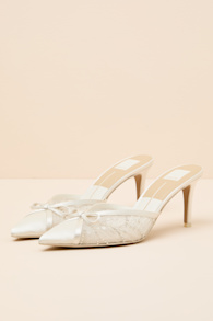 Emit Soft White Beaded Pointed-Toe Mule Pumps 3