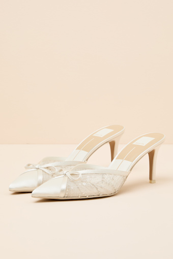 Emit Soft White Beaded Pointed-Toe Mule Pumps 3