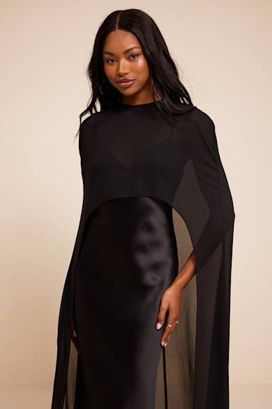 long sleeve black tie wedding dress LAURILLE / Black Wedding Dress with Long Sleeves