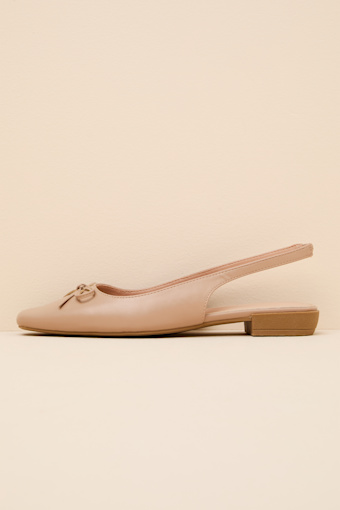 Camisa Beige Slingback Low Heel Pumps 1