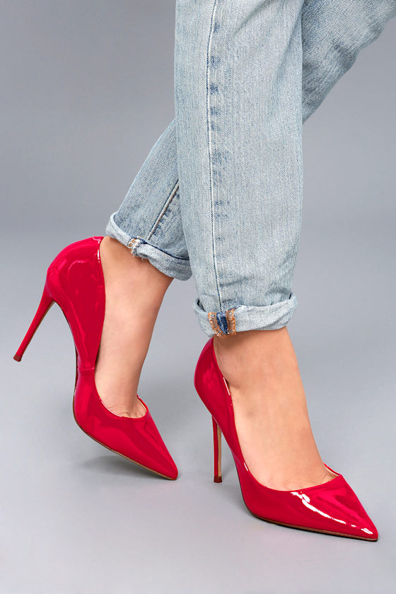 Daisie Red Patent Pumps 5