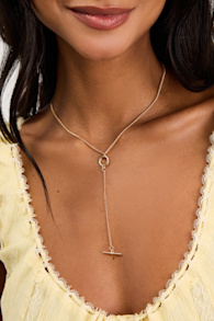 Jessalyn Gold Toggle Lariat Necklace 1