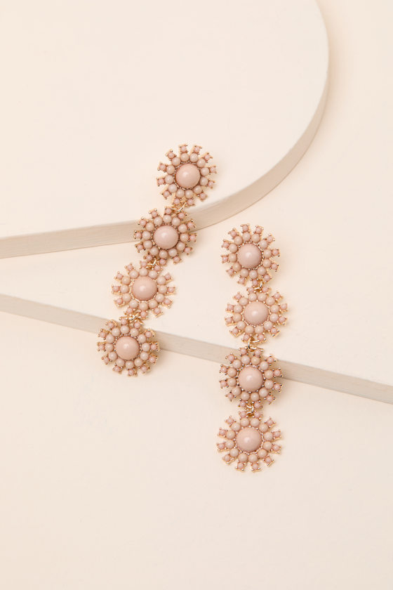 Shilha Blush Beaded Drop Earrings 2