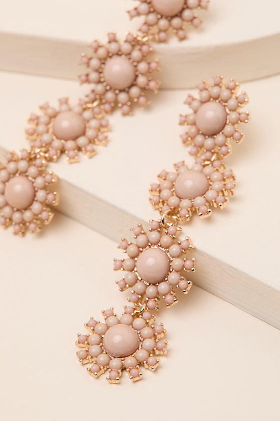 Shilha Blush Beaded Drop Earrings - thumbnail 4