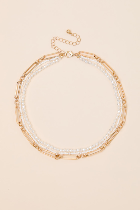 Taye Gold Layered Choker Necklace
