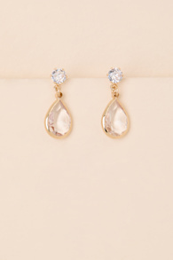 Dakota Gold Rhinestone Drop Earrings 2