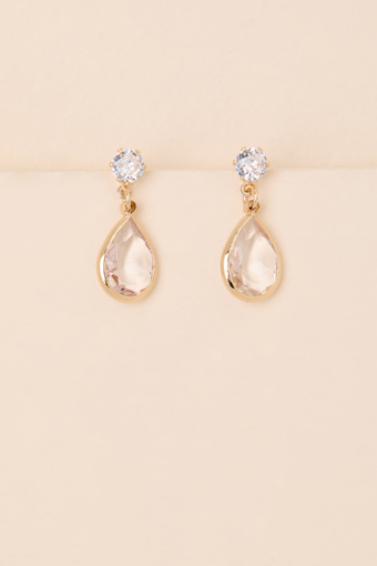 Dakota Gold Rhinestone Drop Earrings 2