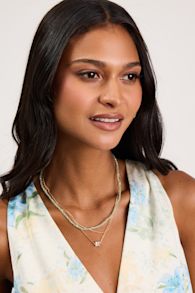 Meleta Gold Beaded Layered Necklace 1