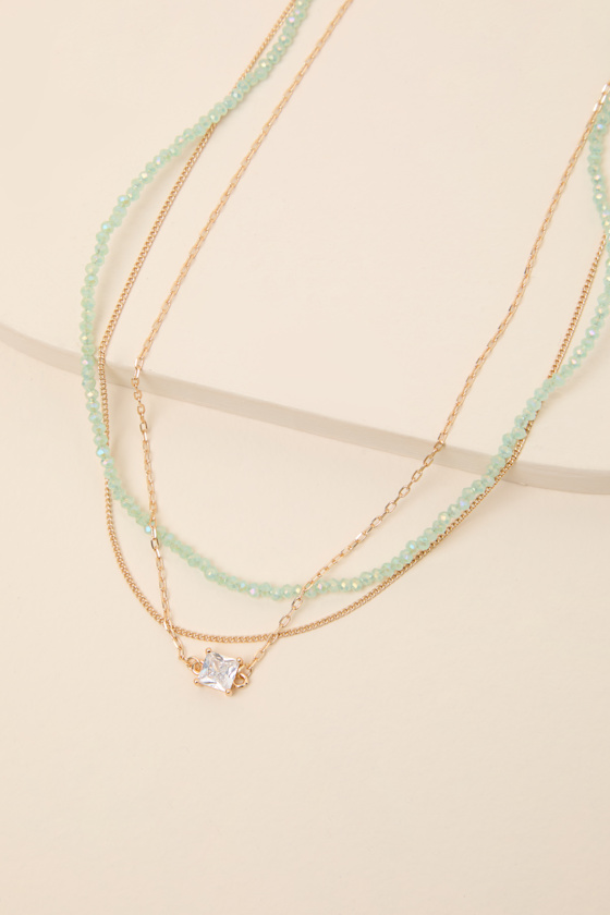 Meleta Gold Beaded Layered Necklace 2
