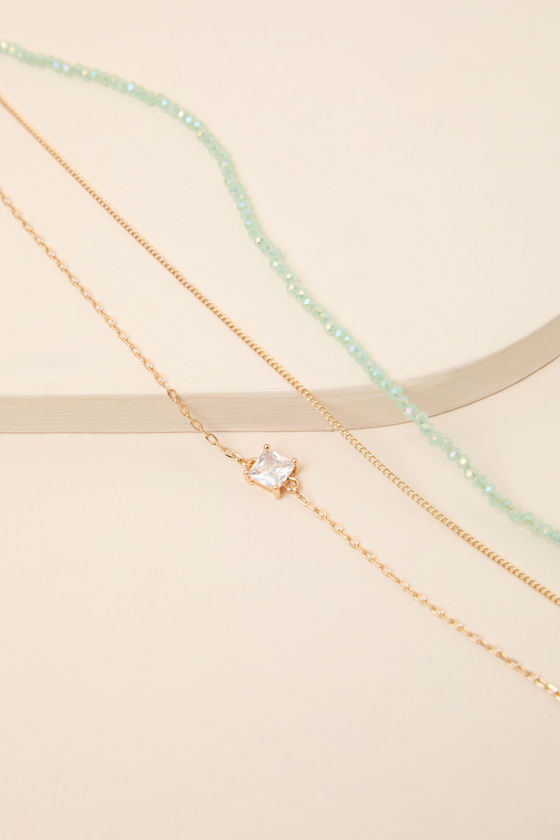 Meleta Gold Beaded Layered Necklace - thumbnail 4