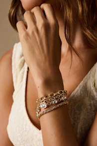 Dane Gold Rhinestone Layered Bracelet 3