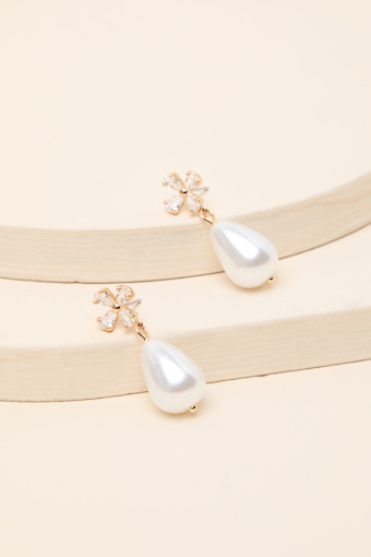 Amanas 14KT Gold Pearl Drop Earrings 2