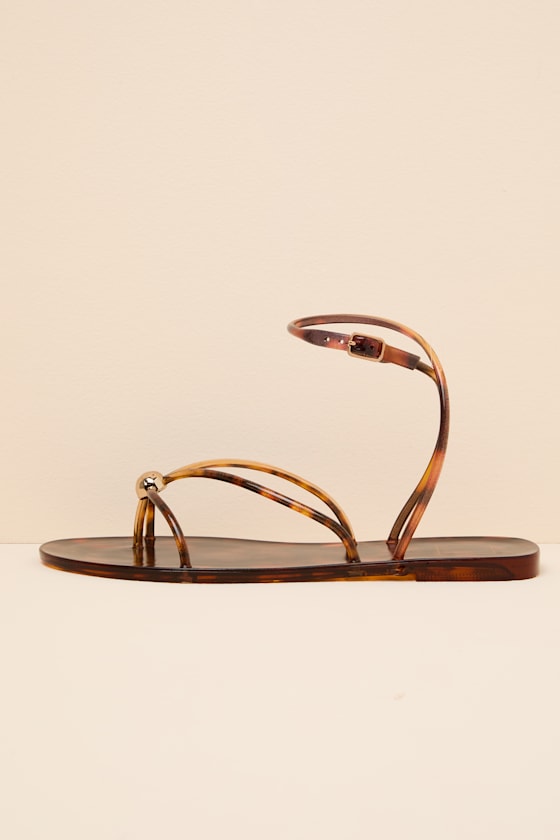 Kenley Tortoise Jelly Ankle Strap Sandals - thumbnail 6