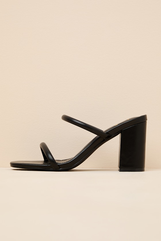 Addien Black High Heel Sandals 2