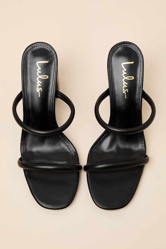 Addien Black High Heel Sandals - thumbnail 4