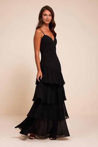Amaria Black Tiered Maxi Dress 1