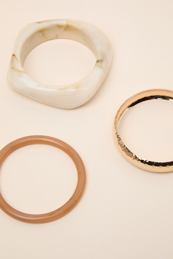Julla Multi Bangle Three-Piece Bracelet Set - thumbnail 4