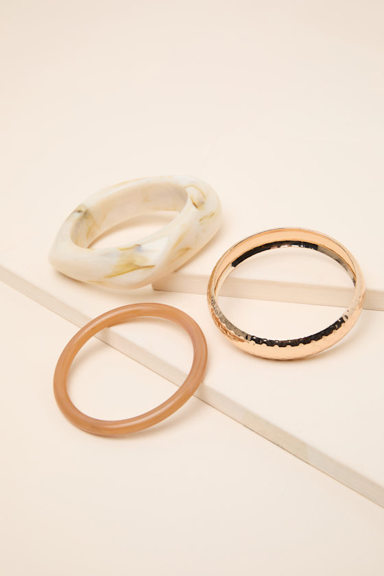 Julla Multi Bangle Three-Piece Bracelet Set - thumbnail 5