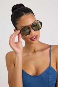 Torrey Brown Tortoiseshell Aviator Sunglasses 1