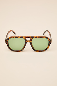 Torrey Brown Tortoiseshell Aviator Sunglasses 2