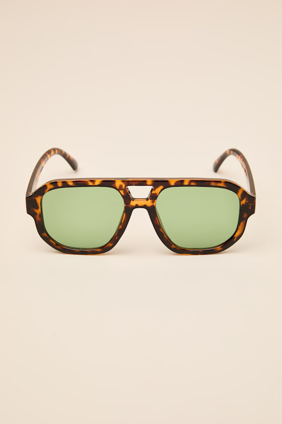 Torrey Brown Tortoiseshell Aviator Sunglasses 2