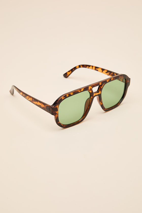 Torrey Brown Tortoiseshell Aviator Sunglasses - thumbnail 5