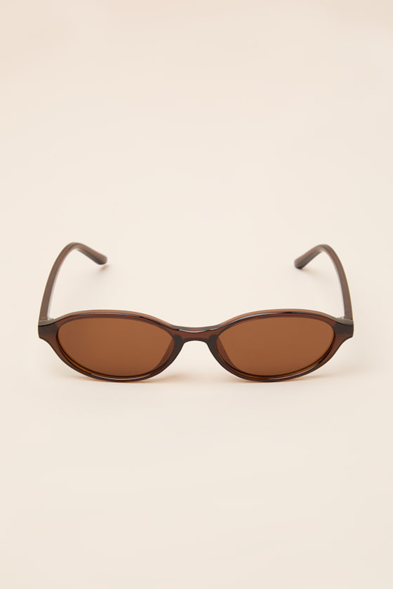 Koia Brown Small Oval Sunglasses 2