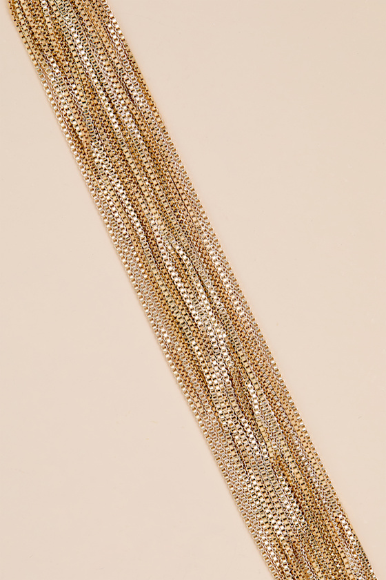 Aubrey Gold Layered Chain Bracelet - thumbnail 4