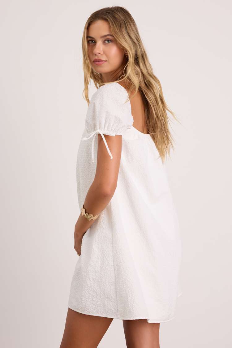 ruffle sleeve a line dress Women Ruffle Sleeve Tiered Midi A-Line Swing Summer Knee Length Dress   TheLovely.com