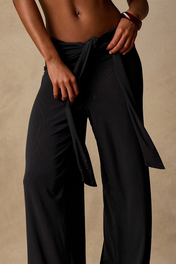 Chantelle Black Mesh Swim Cover-Up Pants - thumbnail 4
