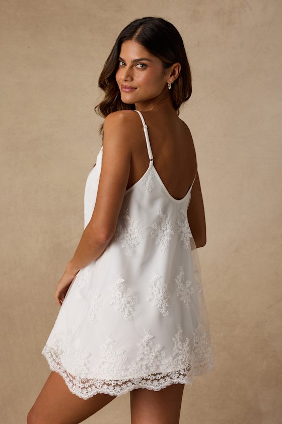 Kimora Ivory Embroidered Lingerie Slip 2
