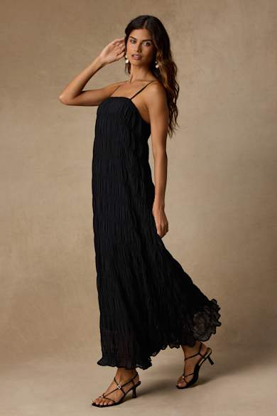tulle maxi dress black BLACK LAURENT TULLE LAYERED MAXI DRESS | CULT MIA