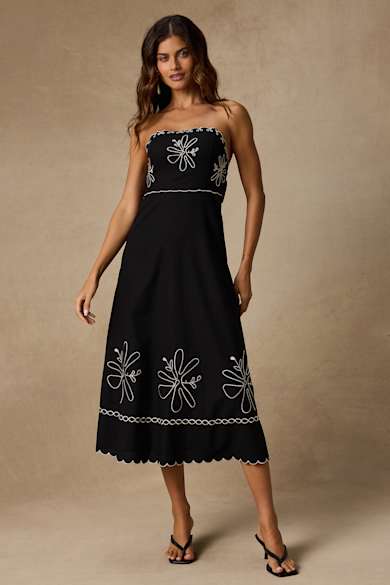 black boho summer dress Black Boho Lace Maxi Dress  V-Neck A-Line Ankle Length Dress