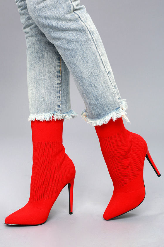 steve madden red booties