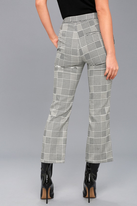 black and white high waisted pants
