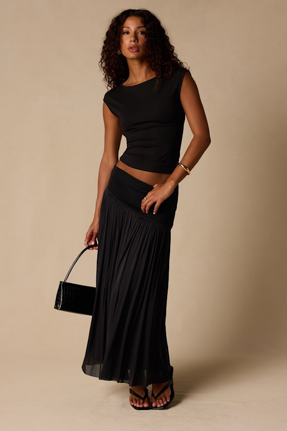 Asher Black Short Sleeve Backless Top 3
