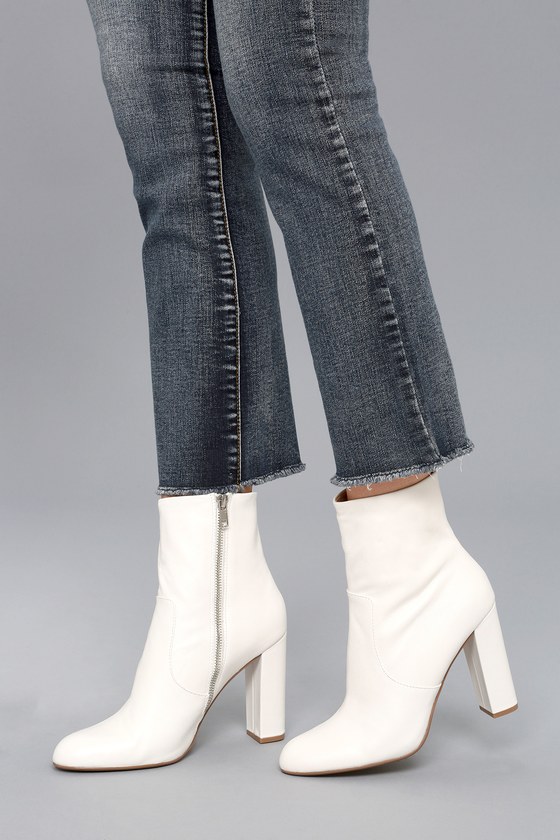 steve madden white vlais boots
