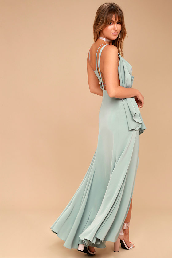 Be Mine Sage Green Maxi Dress 2