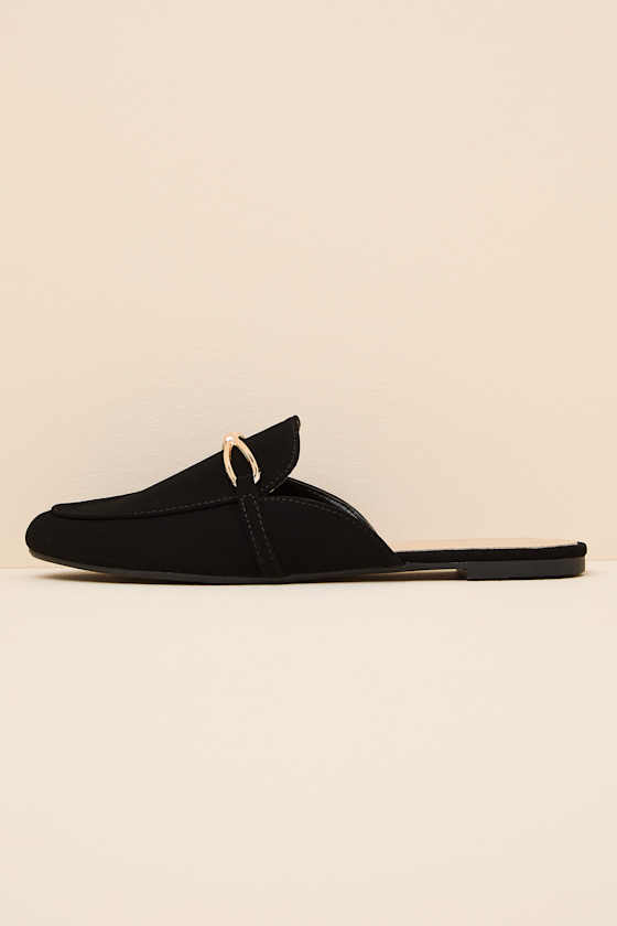 Delvin Black Suede Slide-On Loafers - thumbnail 2