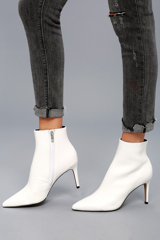 white ankle boots steve madden