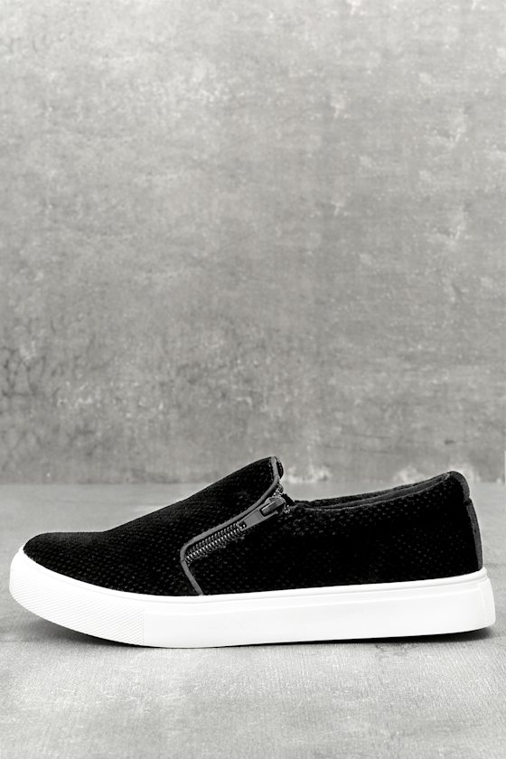 report black slip on sneakers