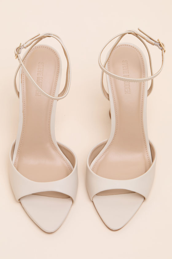 Beki Bone Leather Ankle Strap High Heel Sandals 2