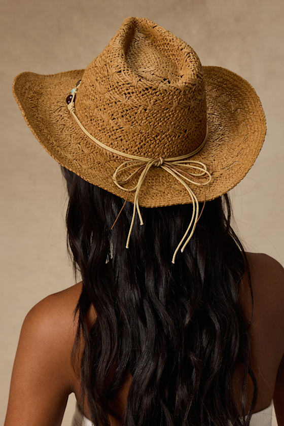 Ripley Tan Woven Straw Western Hat - thumbnail 3