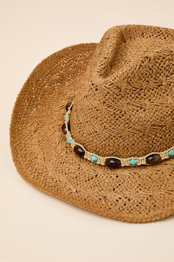 Ripley Tan Woven Straw Western Hat - thumbnail 4